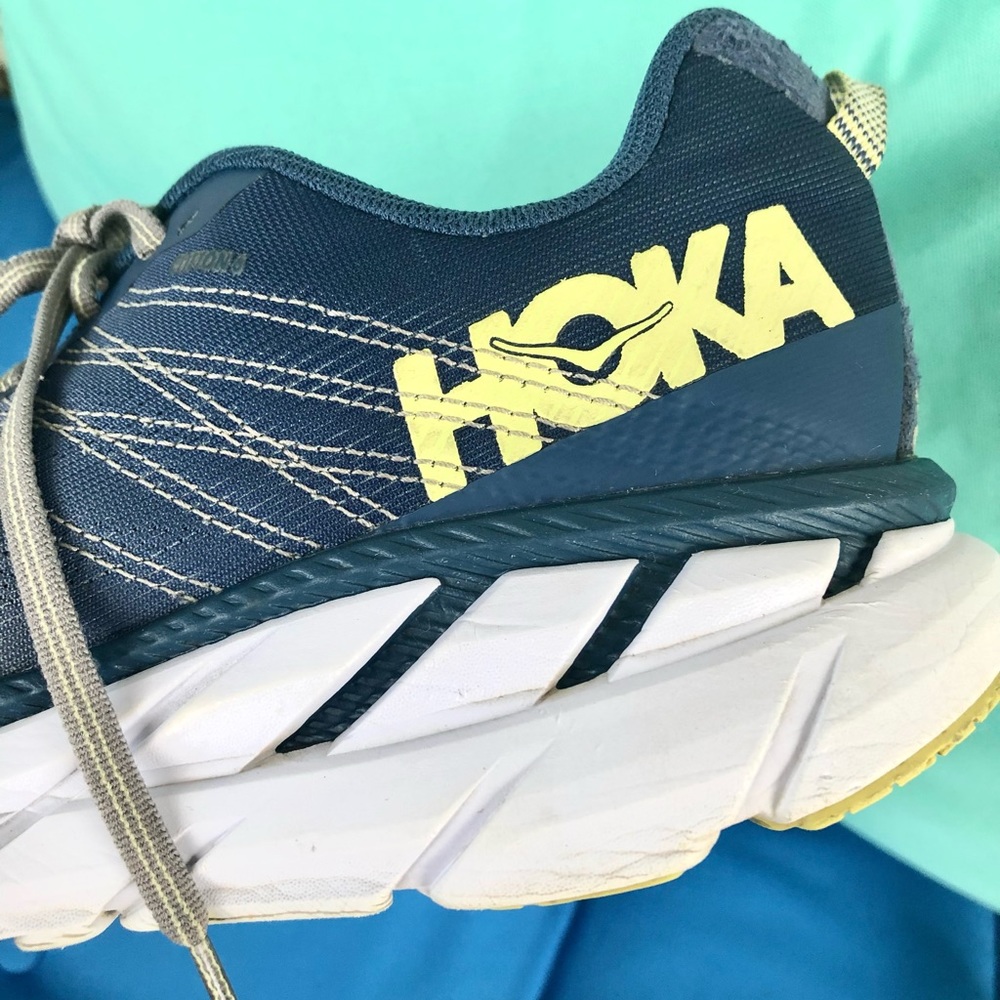 Hoka One One Clifton 6 Running Shoe Gray Blue 9